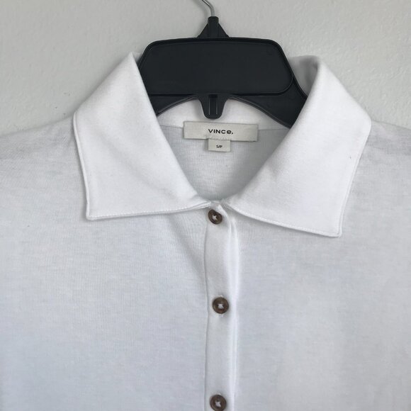 VINCE Pima Cotton Blend Button-Up Shirt - Picture 1 of 5